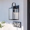 Vaxcel Medinah 7-in. W 1 Light Dusk to Dawn Black Outdoor Wall Lantern Clear Glass T0601 - alternate 1